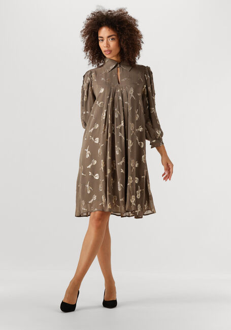 Taupe BRUUNS BAZAAR Mini jurk BBTAMMI DRESS - large