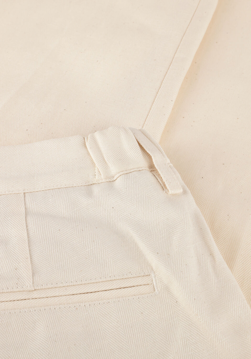 Creme PROFUOMO Chino TROUSER RF HERRINGBONE - large