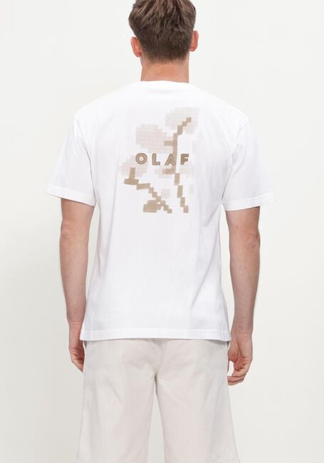 Witte OLAF HUSSEIN T-shirt FELTED WATERCREST TEES - large