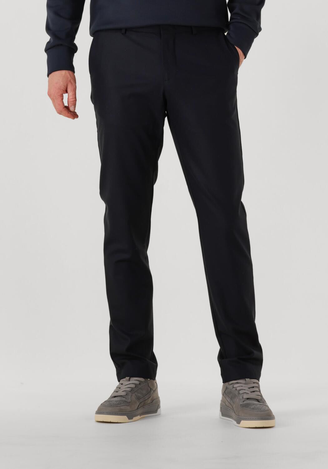 Donkerblauwe WAHTS Pantalon BRETT STRETCH WOOL - large