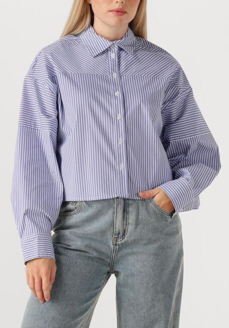 Blauwe ALIX THE LABEL Blouses LADIES WOVEN STRIPED BLOUSE - large