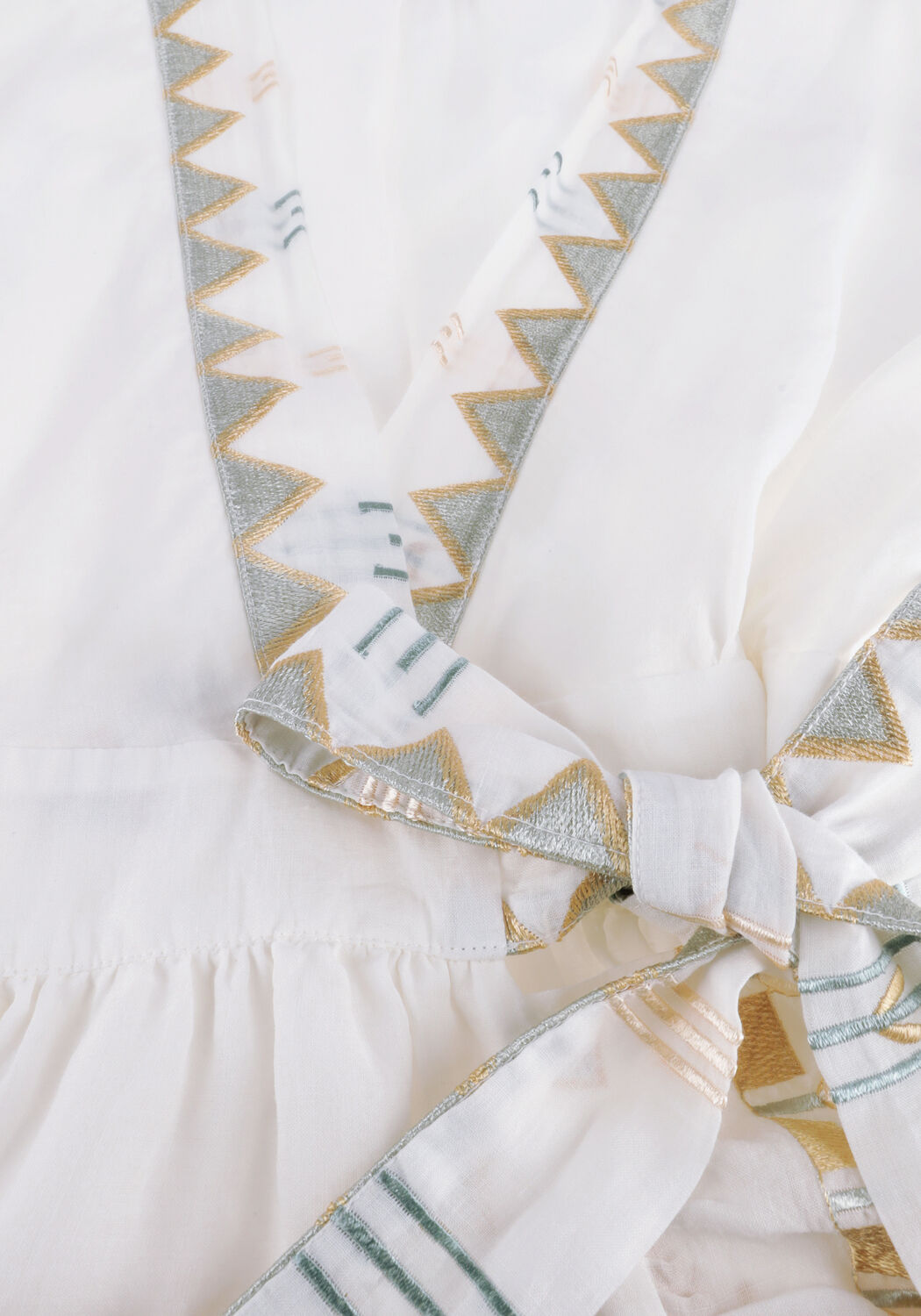Witte GREEK ARCHAIC KORI Mini jurk S6K-4073174 - large