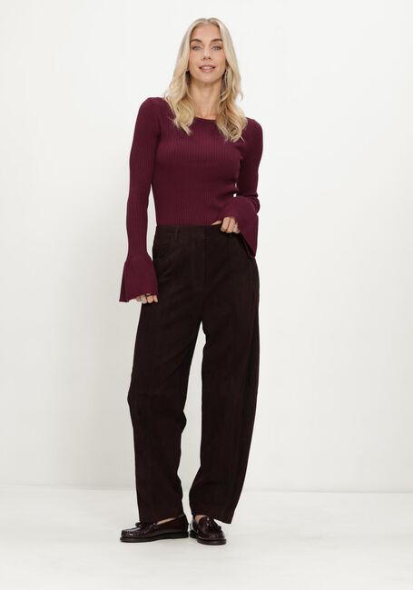 Bruine IBANA Wijde broek PARLA SUEDE - large