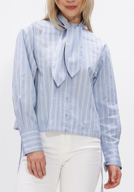 Blauwe DANTE6 Blouses ANUBI STRIPE SHIRT - large