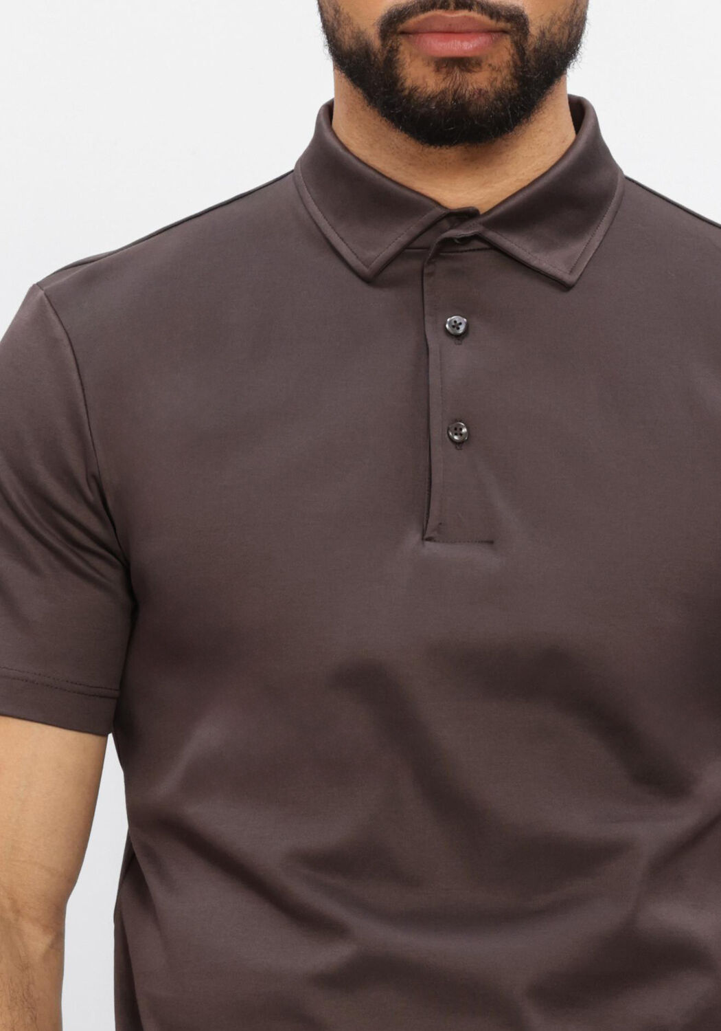 Bruine VALENZA Polo SUPIMA POLO SCHILLER COLLAR S/S - large