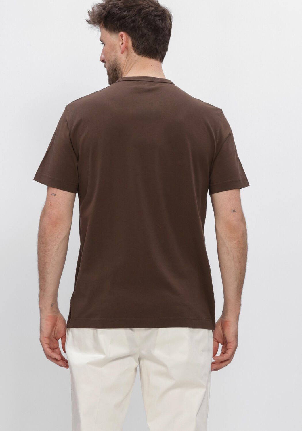 Bruine WOOLRICH T-shirt COTTON LOGO T-SHIRT - large