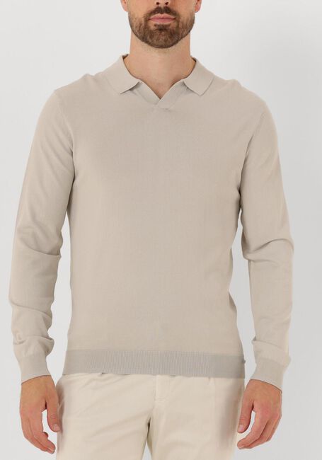 Gebroken wit GENTILUOMO Trui POLO NO BUTTON LS K2039-260 - large