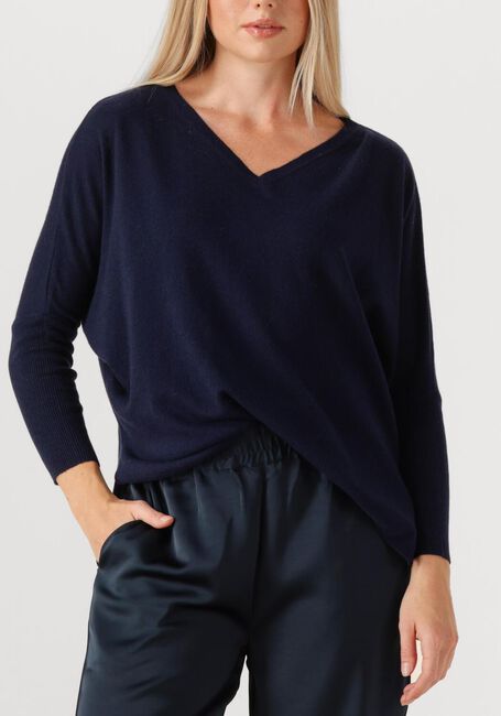 Donkerblauwe RESORT FINEST Trui V-NECK CAPE SWEATER - large