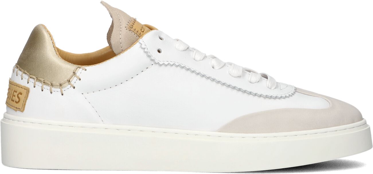 Shabbies Lage Sneakers Dames Bossa Oxford, Maat: 37, Materiaal: Leer, Kleur: Wit