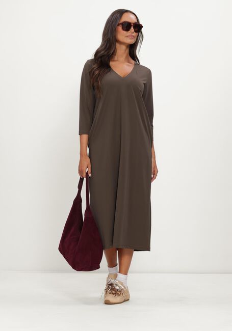 Olijf PENN & INK Midi jurk W26M-BLAKE - large