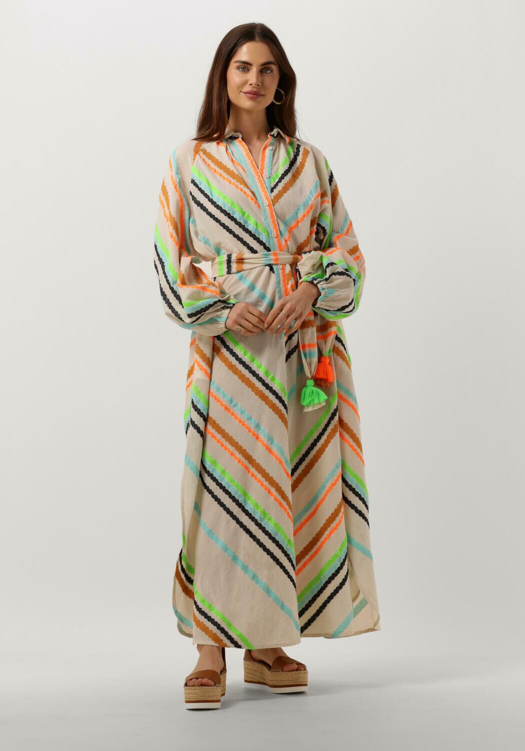 Devotion Maxi Jurk Dames Opsianos, Maat: S, Kleur: Gebroken wit