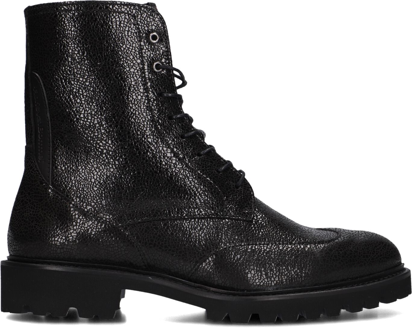 Floris van Bommel Veterboots Dames Selsi 02.00, Maat: 37, Materiaal: Leer, Kleur: Zwart