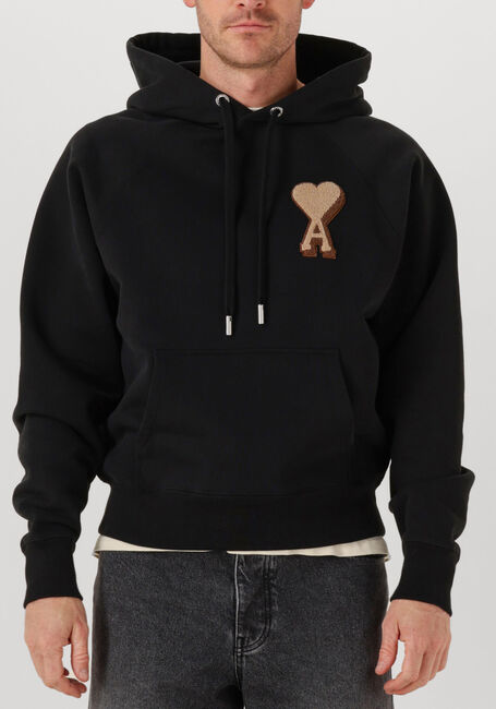 Zwarte AMI PARIS Trui HOODIE PATCH ADC - large