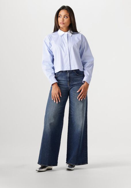 Blauwe CO'COUTURE Blouses GIA CROP SHIRT - large