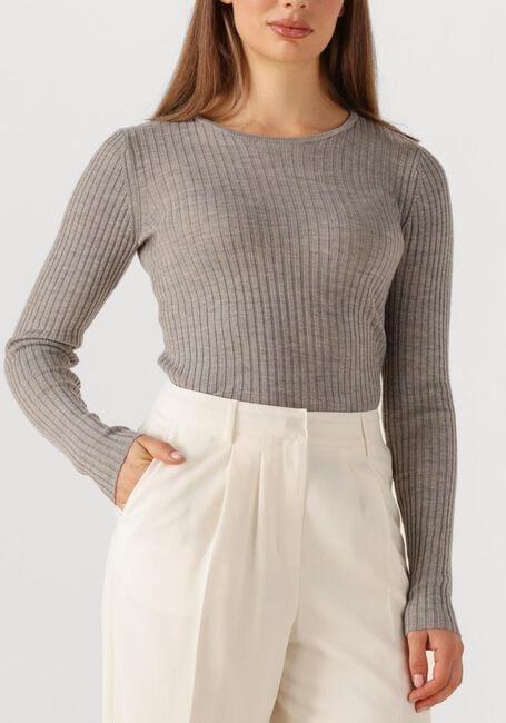 Taupe HERSKIND Trui CAMB KNIT BLOUSE - large