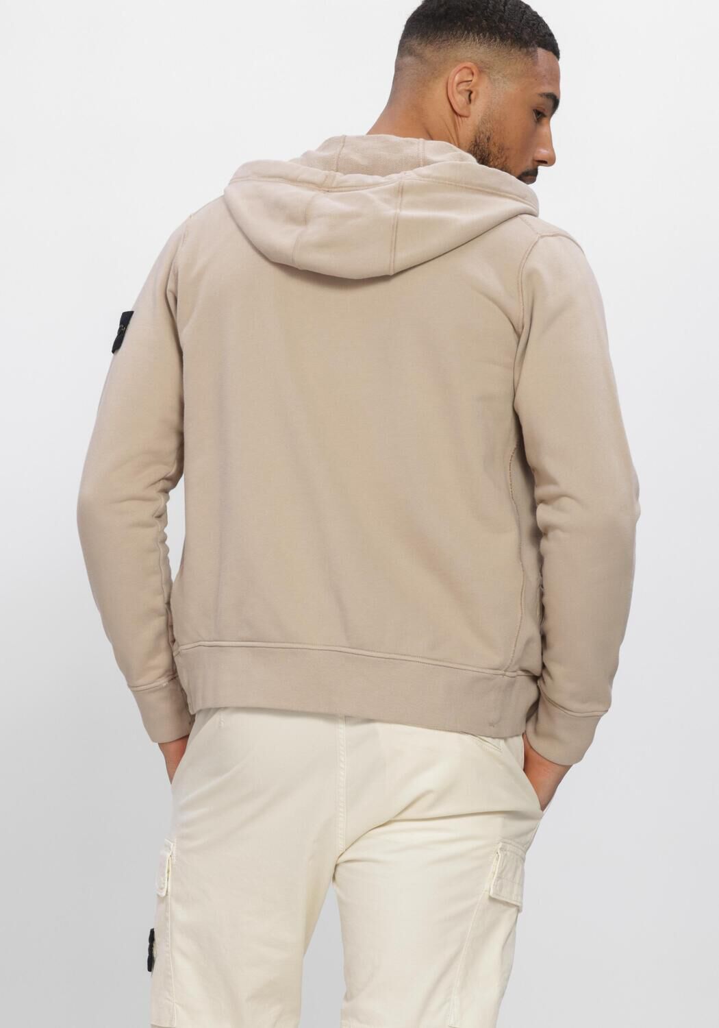Beige STONE ISLAND Sweater HOODIE SWEATER S0051 - large