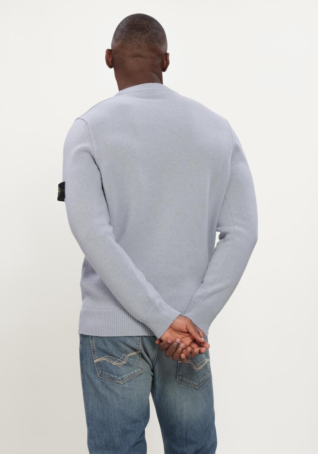 Lichtblauwe STONE ISLAND Trui CREW NECK S00A3 - large