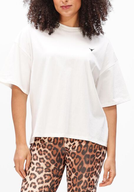 Witte ALIX THE LABEL T-shirt LADIES KNITTED BULL T-SHIRT - large