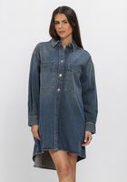 Donkerblauwe CLOSED Jurken OVERSIZED SHIRT DRESS