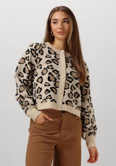 Multi SUMMUM Vest KNITTED CARDIGAN LEOPARD JACQUARD KNIT - large