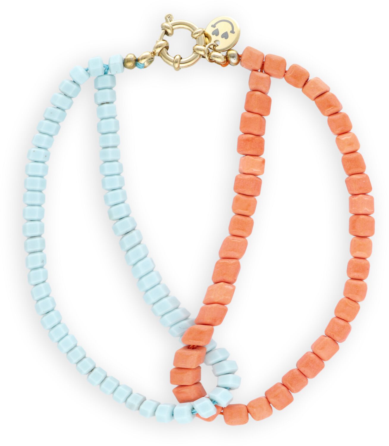 Bonnie Studios Armband Dames Double Blue Bracelet, Materiaal: Kunststof, Kleur: Blauw afbeelding 1