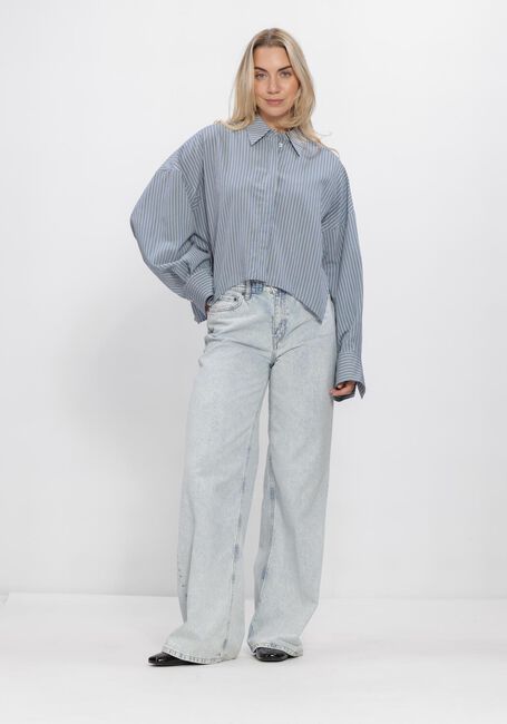 Blauwe DRYKORN Blouses OSHIA STRIPE BLOUSE - large