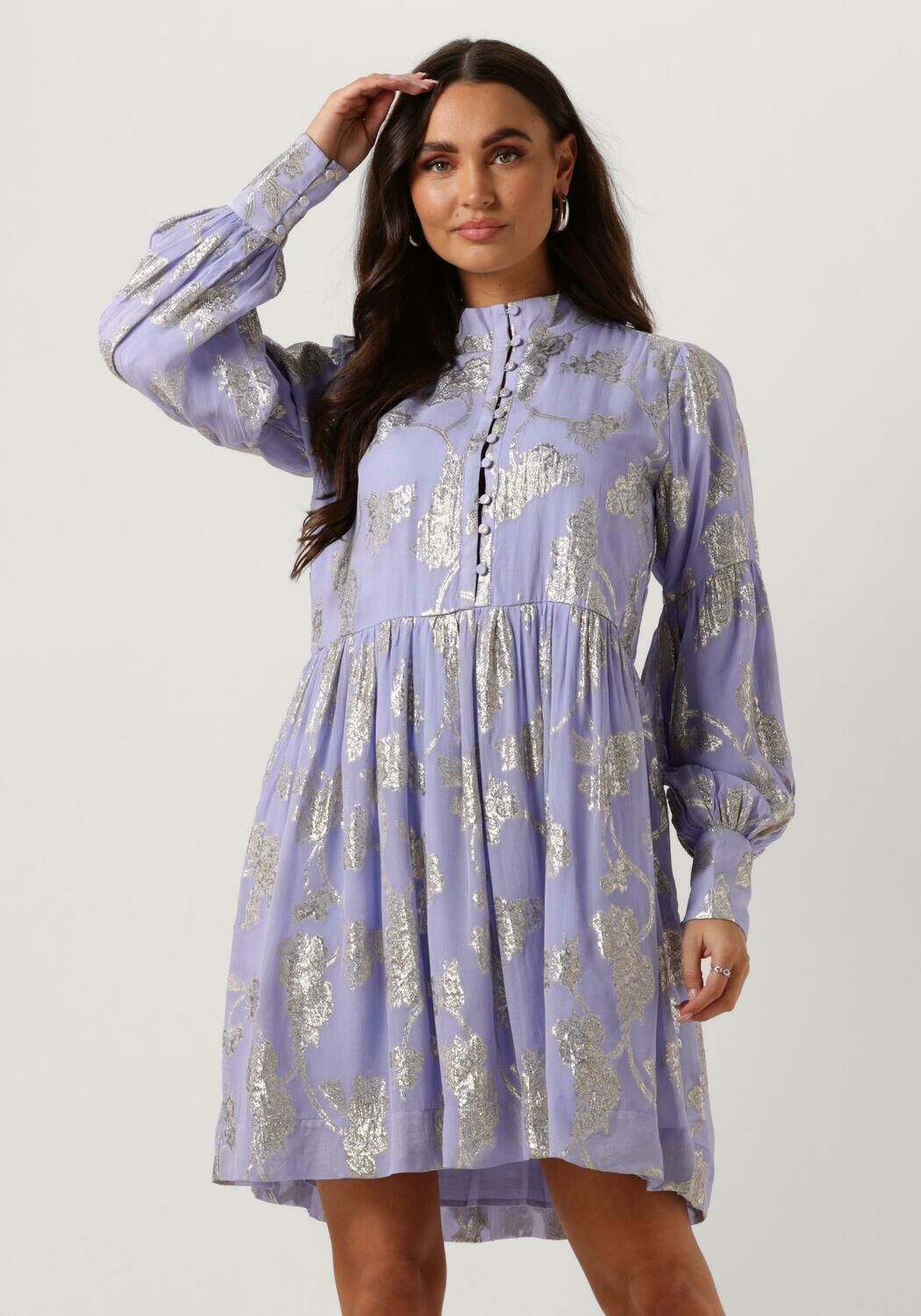 Bruuns Bazaar Mini Jurk Dames Juneberry Ophira Dress, Maat: 38, Kleur: Lila