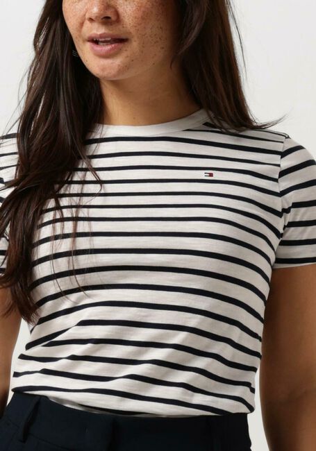Blauwe TOMMY HILFIGER T-shirt 1985 SLIM SLUB C-NK - large