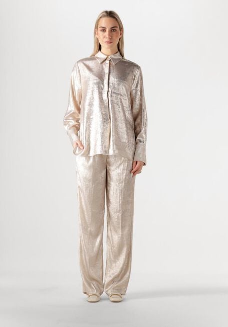 Gouden DANTE6 Blouses CATHIN METALLIC LONG SHIRT - large