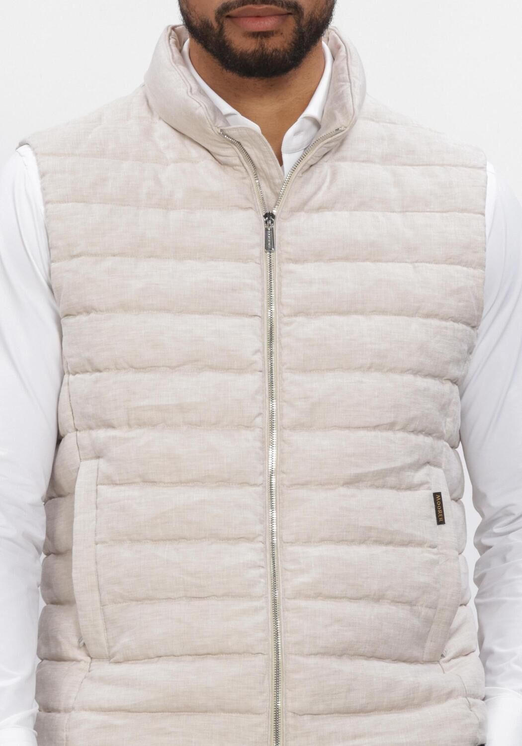 Beige MOORER Bodywarmer CALAF-LSN - large