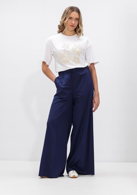 Donkerblauwe CAROLINE BISS Wijde broek 1508 - large