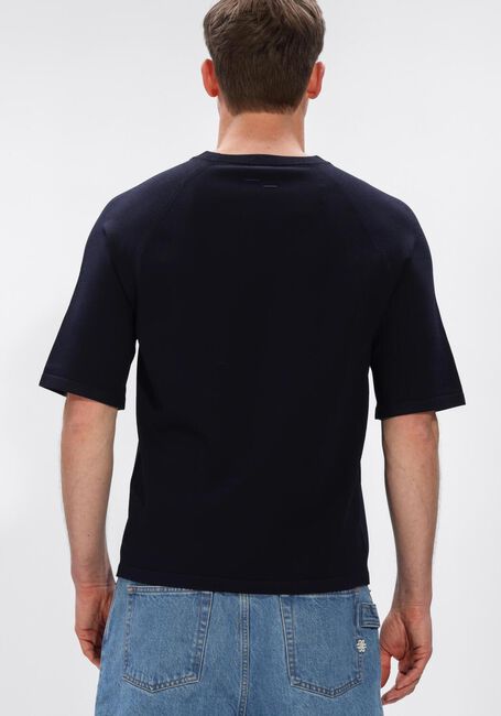Donkerblauwe FILLING PIECES T-shirt KNIT T-SHIRT RAGLAN - large