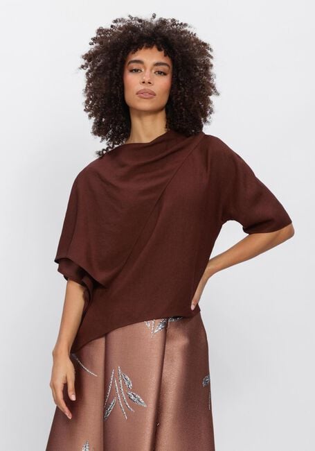 Bruine NATAN Trui TOP DRAPE - large