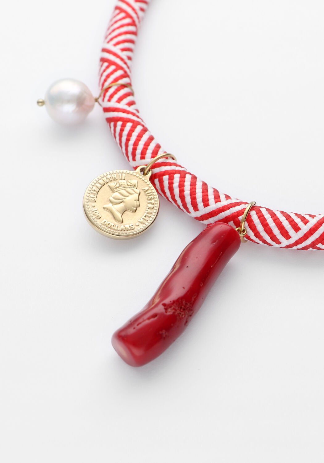 Rode BONNIE STUDIOS Kettingen BILL PENDANT NECKLACE - large