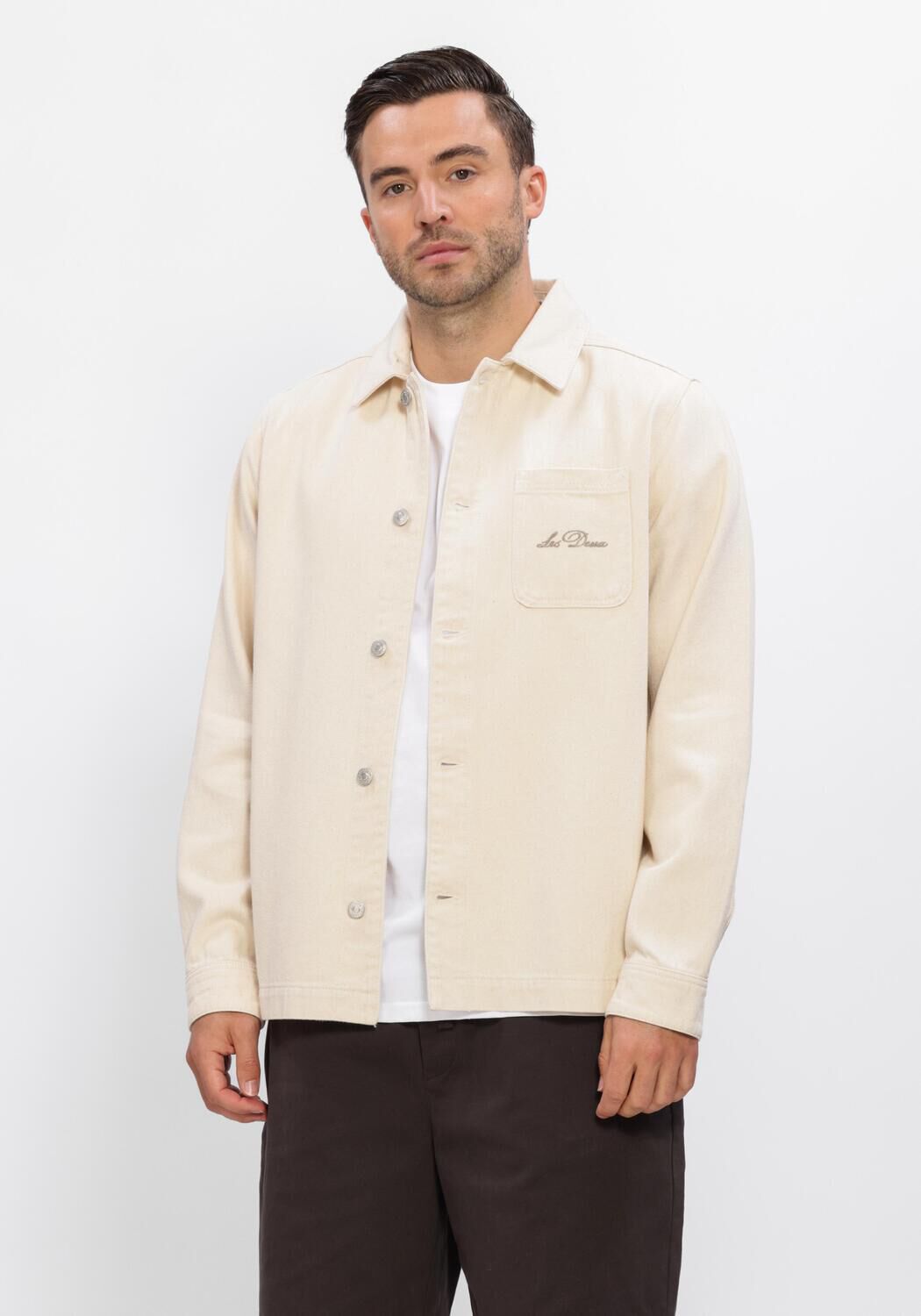Les Deux Overshirt
Heren Layton Faience Twill Overshirt, Maat: XL, Kleur: Ecru afbeelding 1