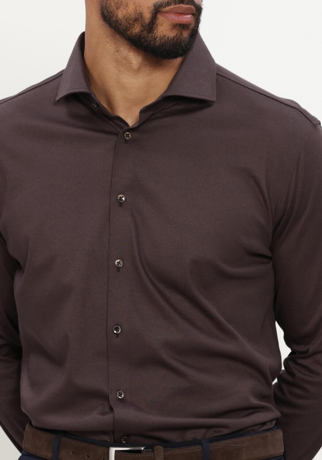 Bruine DESOTO LUXURY Casual overhemd LUXURY HAI 1/1 - large