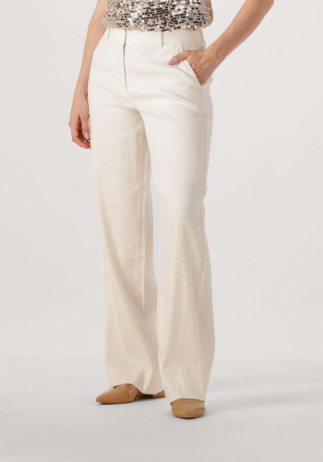 FiveUnits Pantalon Dames Denafv 769, Maat: 26, Kleur: Ecru afbeelding