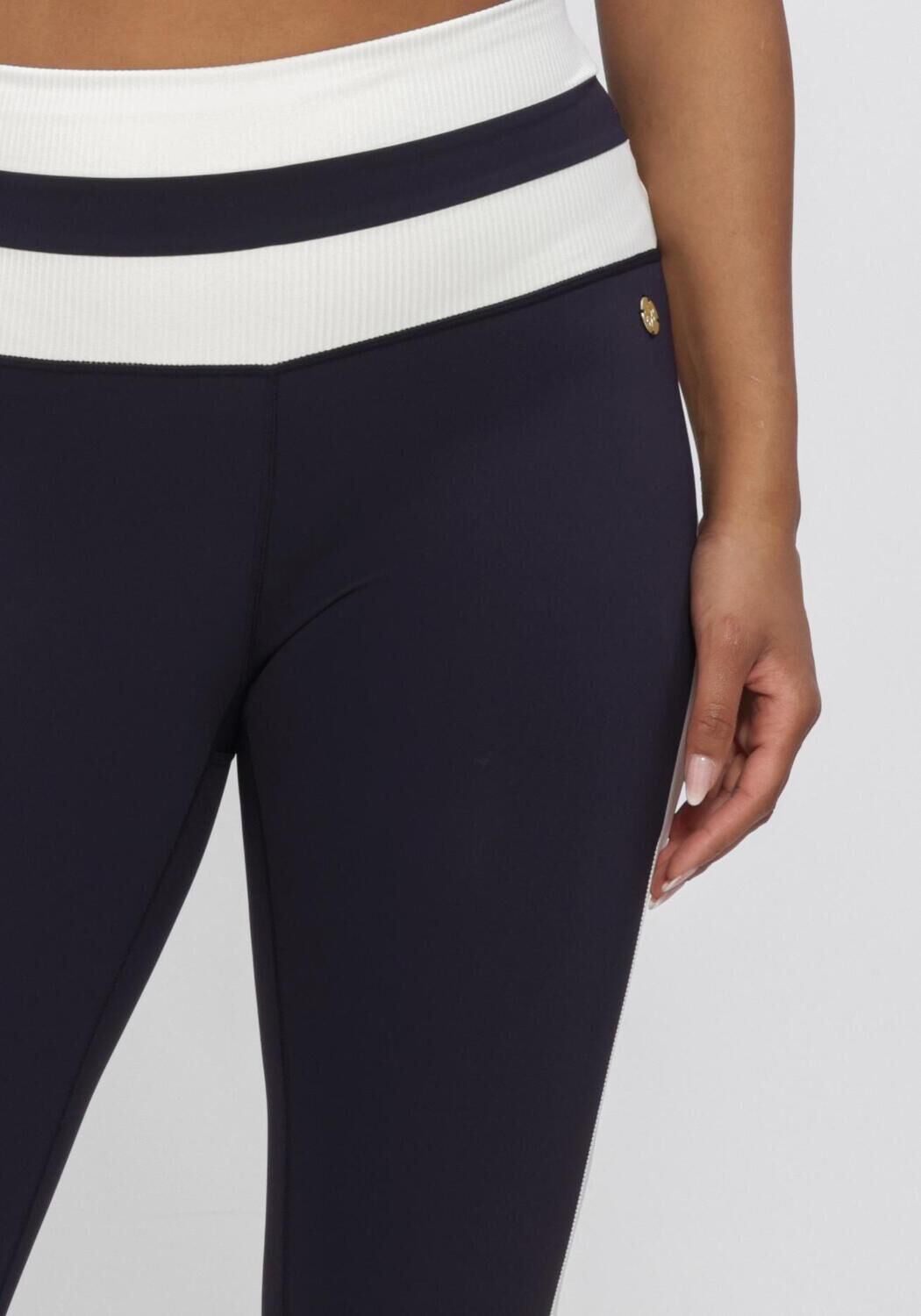 Donkerblauwe HOUSE OF GRAVITY Sportleggings STRIPE LEGGINGS - large