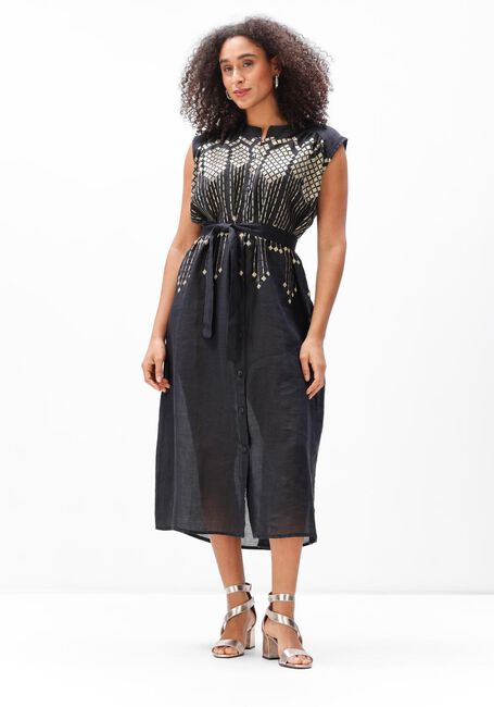 Zwarte GREEK ARCHAIC KORI Midi jurk S26K-4083196 - large