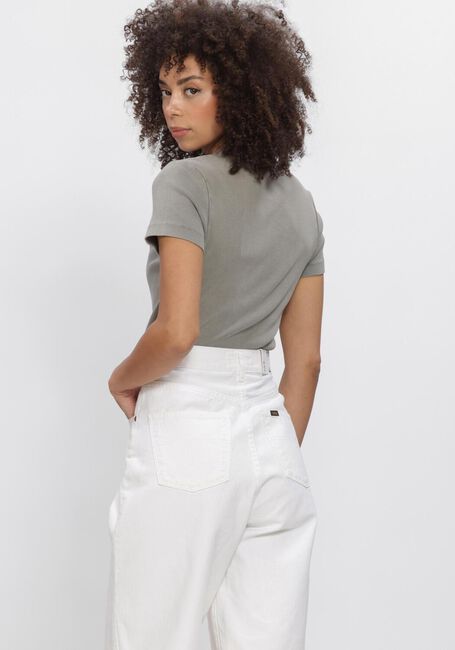 Grijze OLAF HUSSEIN T-shirt ESSENTIAL WASHED TEE - large