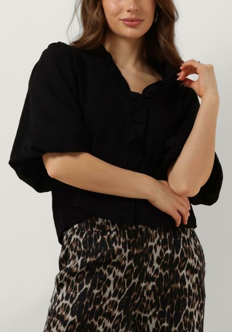 Zwarte CO'COUTURE Blouses SUADA PUFF SS BLOUSE - large