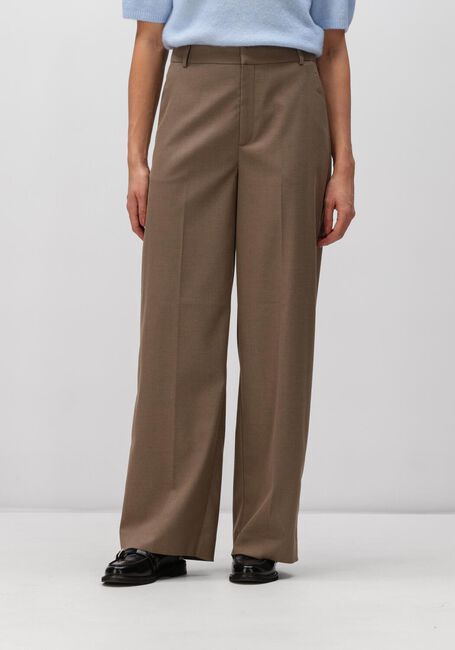 Taupe GESTUZ Wijde broek GZPAULA MW STRAIGHT PANTS - large