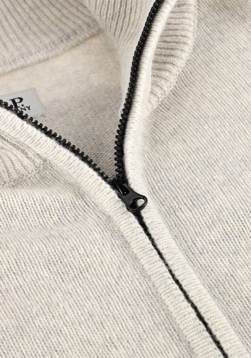 Gebroken wit CP COMPANY Trui KNITWEAR POLO COLLAR IN LAMBSWOOL GRS - large