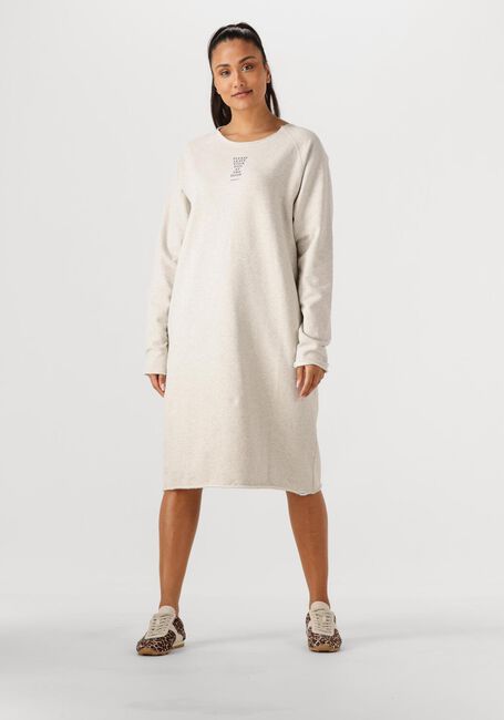 Lichtgrijze PENN & INK Midi jurk DRESS PRINT - large