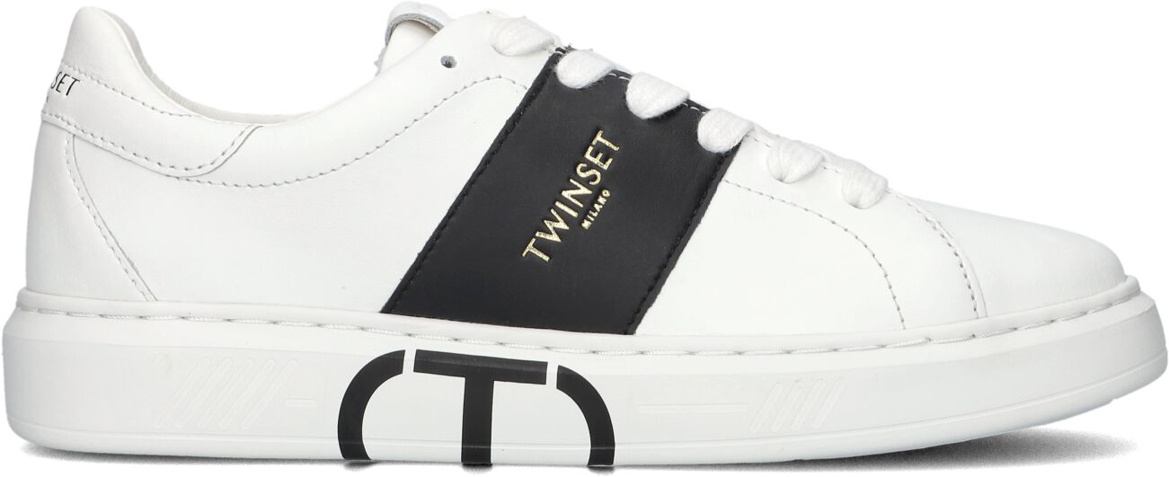 Twinset Milano Lage Sneakers Dames 241tcp010, Maat: 41, Materiaal: Leer, Kleur: Wit