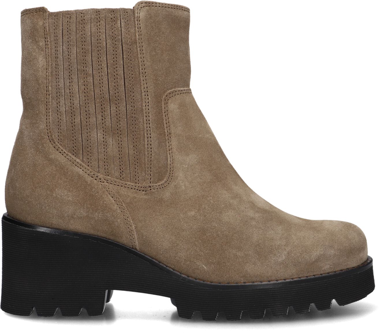 Gabor Chelsea Boots Dames 621.2, Maat: 38, Materiaal: Suède, Kleur: Taupe