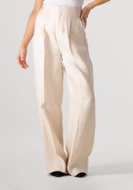 Ecru COPENHAGEN MUSE Wijde broek NATURE WHITE PANT - large