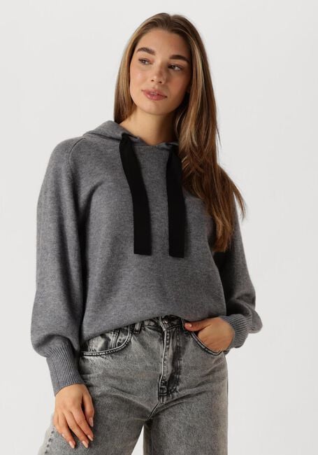 Grijze CO'COUTURE Trui ROW HOODIE KNIT - large