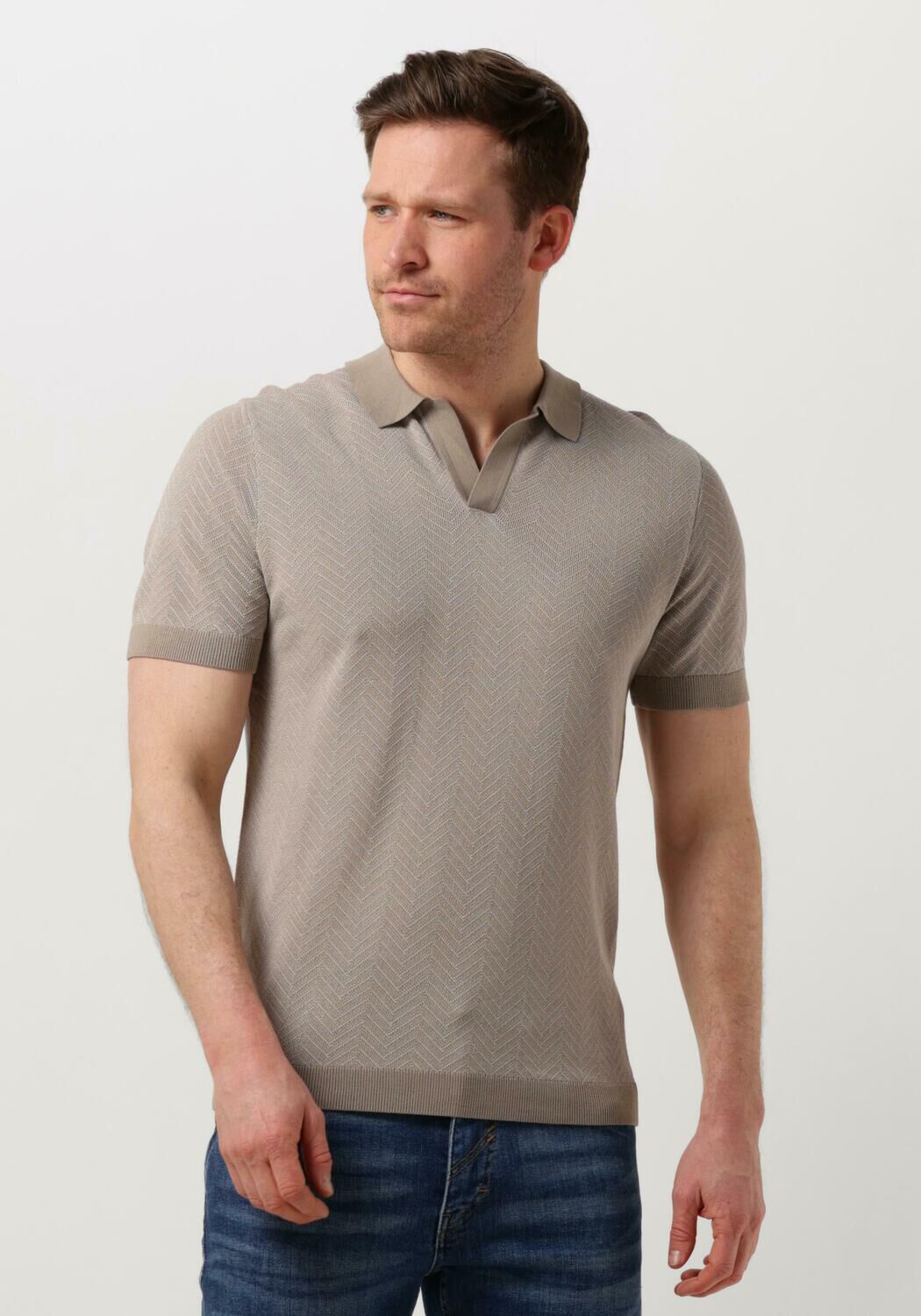 Drykorn Polo Heren Braian, Maat: L, Kleur: Beige