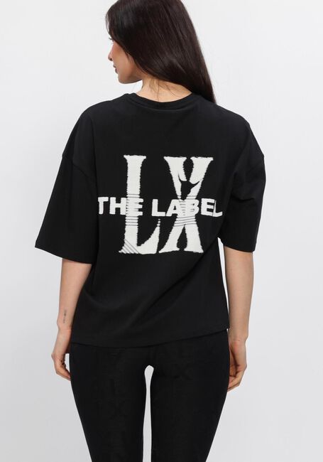 Zwarte ALIX THE LABEL T-shirt LADIES KNITTED FADED LX T-SHIRT - large